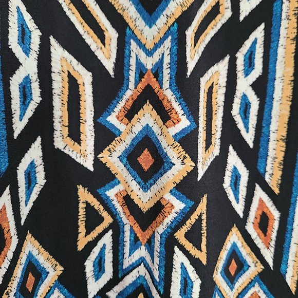 Laundry by Shelli Segal Multicolored Split Sleeve Cocktail Mosaic Dress size 8 - Picture 4 of 11